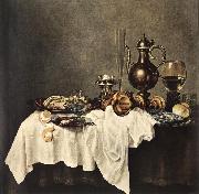 HEDA, Willem Claesz. Breakfast of Crab  sdg oil on canvas